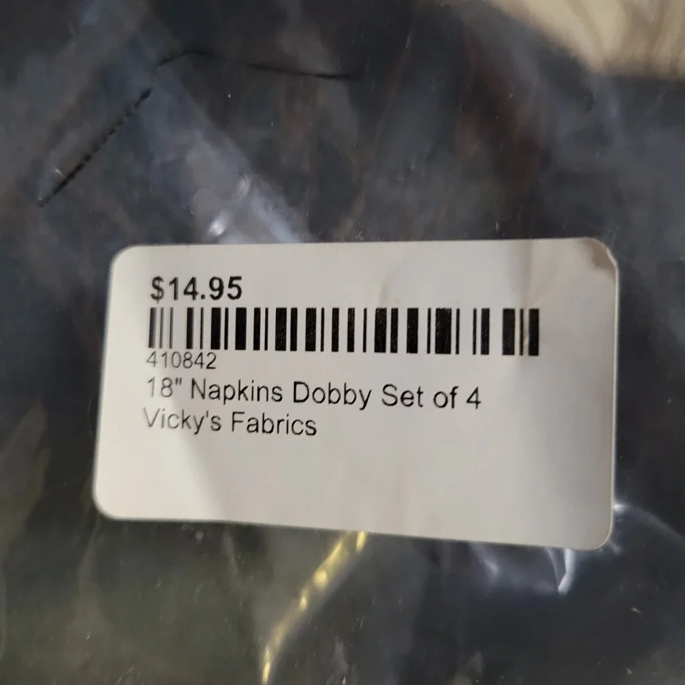 Vicky's Fabrics Tropical Floral Dobby Cloth Napkins Set of 4 Pink Green 18